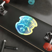 Trash Royalty – Holographic Die‑Cut Sticker for the Crowned Chaos Goblin 👑🌈