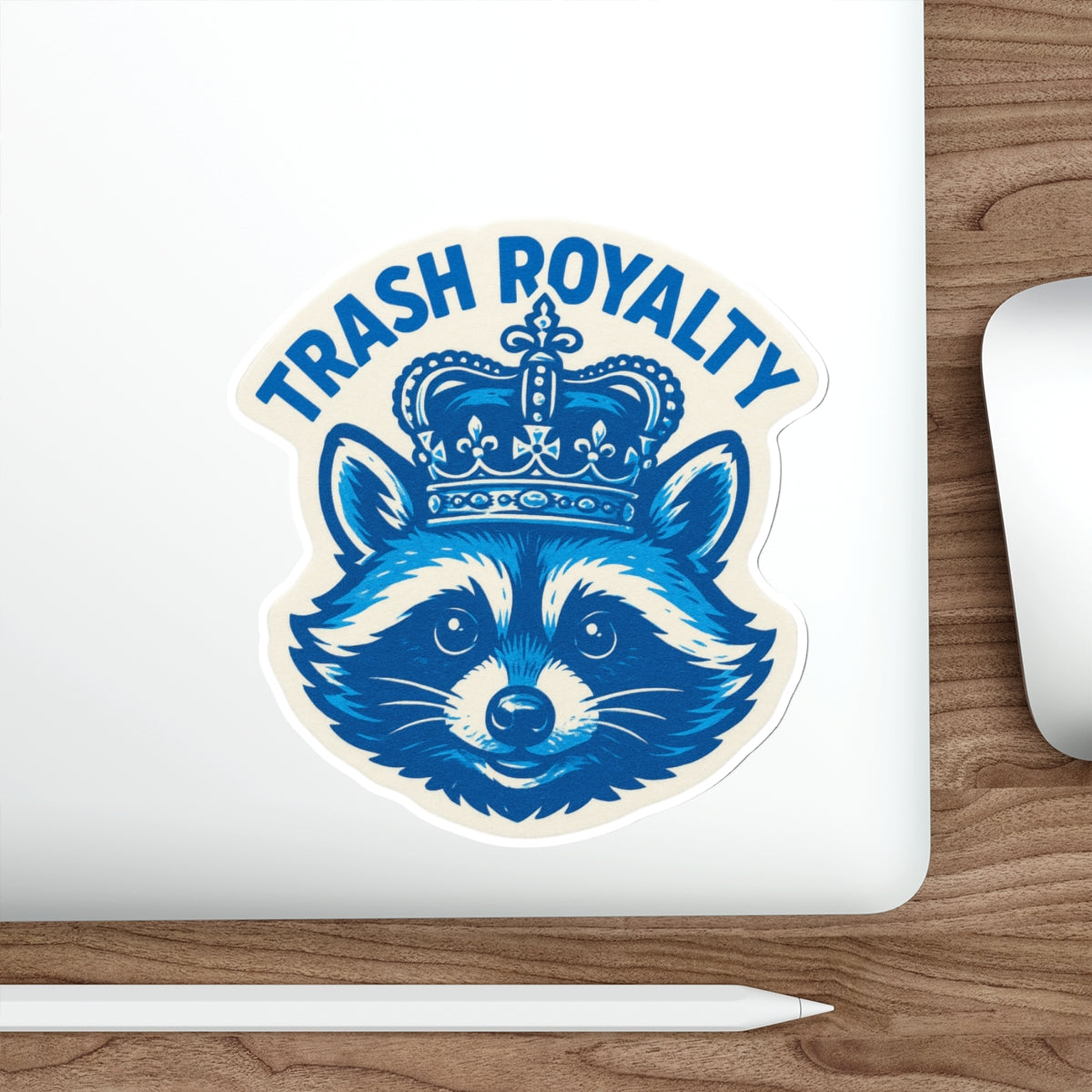 Trash Royalty – Die‑Cut Sticker 👑🦝
