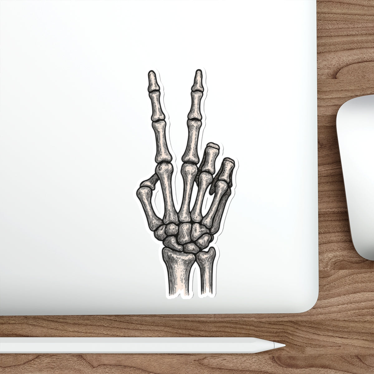 Skeleton Jeep Wave From The Grave – Die‑Cut Sticker for the Undead & Unbothered ✌️
