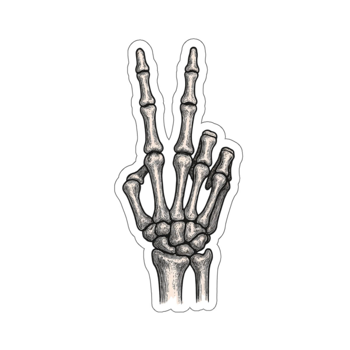 Skeleton Jeep Wave From The Grave – Die‑Cut Sticker for the Undead & Unbothered ✌️