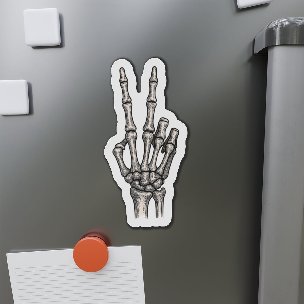 Skeleton Jeep Wave From The Grave – Die‑Cut Magnet for the Undead & Unbothered 🧲