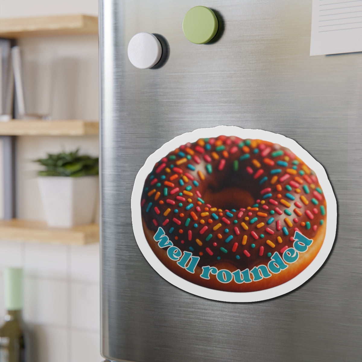 Well Rounded Donut – Die-Cut Magnet 🧲