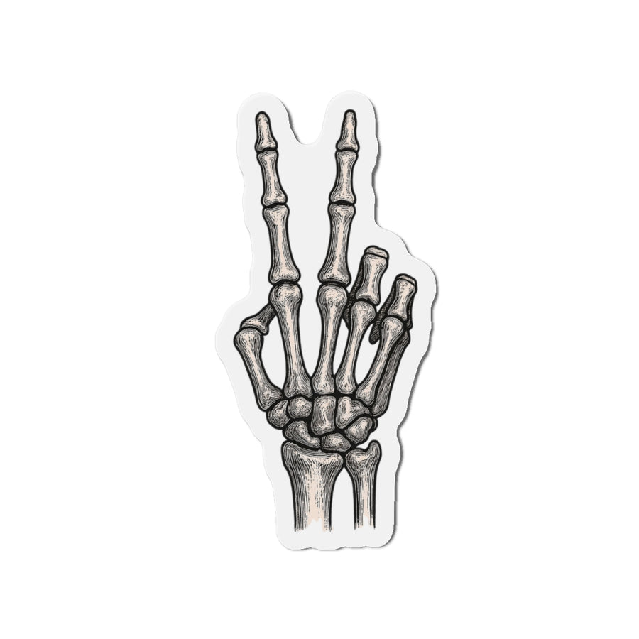 Skeleton Jeep Wave From The Grave – Die‑Cut Magnet for the Undead & Unbothered 🧲