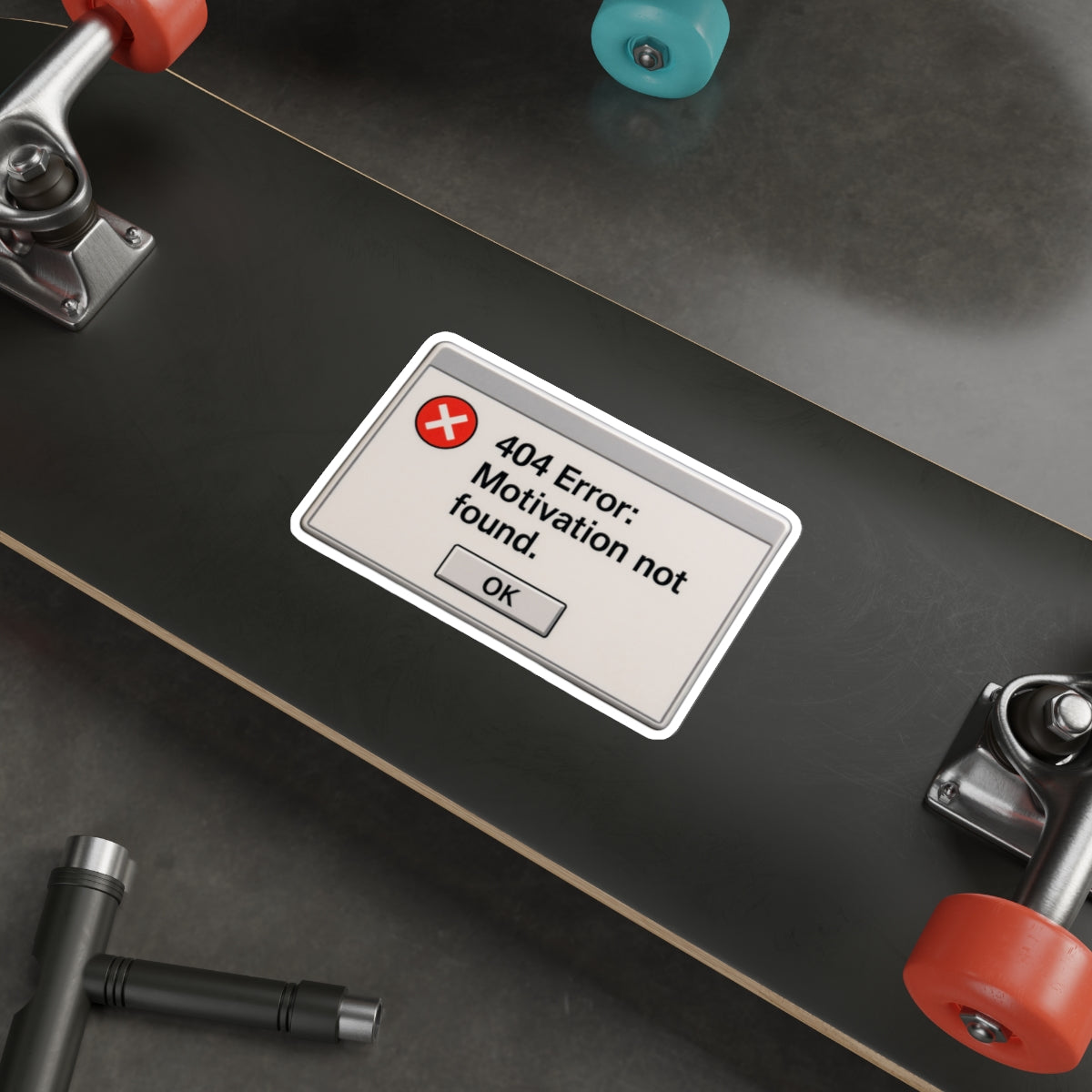 404 Error: Motivation Not Found – Die‑Cut Vinyl Sticker ⚠️